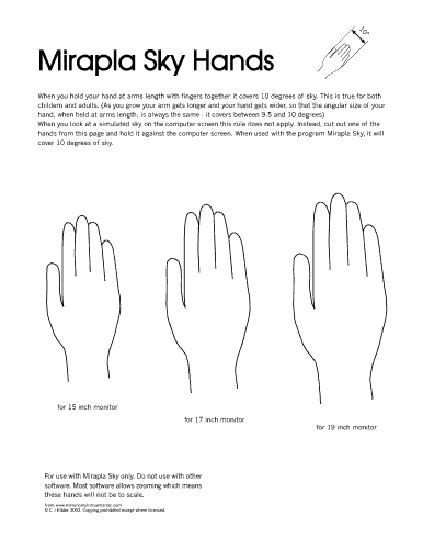 Mirapla Hands worksheet